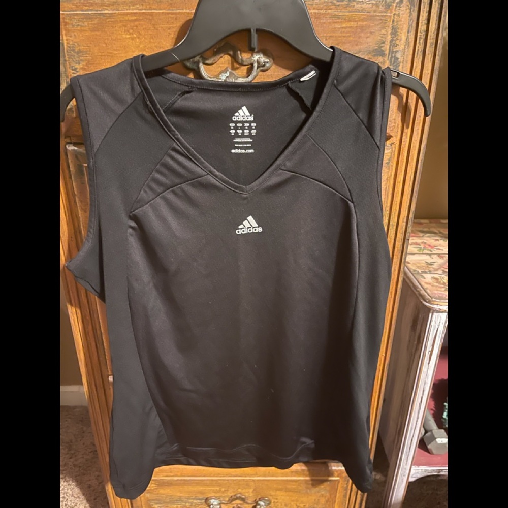 Adidas Womens Black Aeroready Workout Tank Top SIZE Large like new